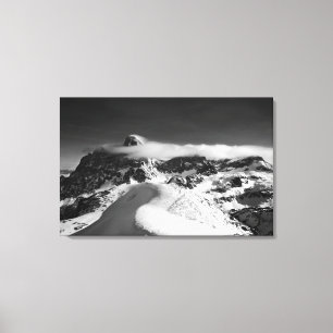 De Grand Teton en de kathedraalgroep als Canvas Afdruk