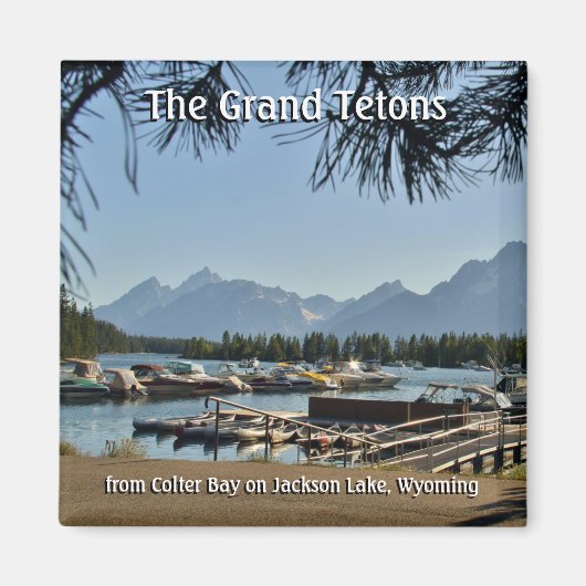 De Grand Tetons - 2 Inch Square Magnet (Voorkant)