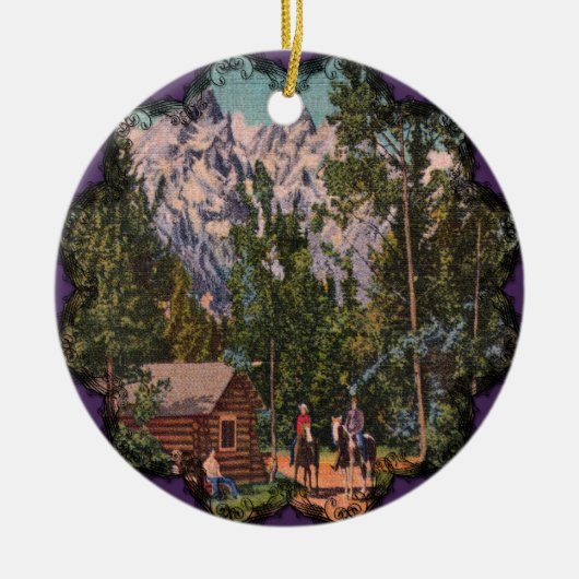 De Grand Tetons - Wyoming Victoriaans Ornament (Voorkant)