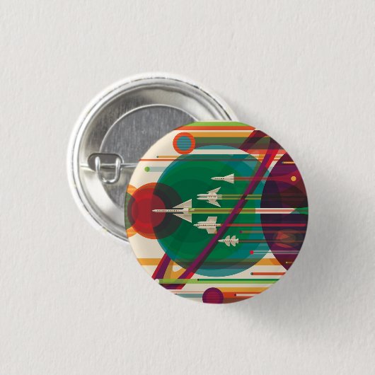 De Grand Tour-knop Ronde Button 3,2 Cm (Voorkant /achterkant)