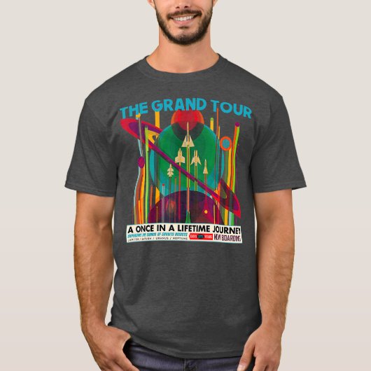 De Grand Tour NASA Retro  Futuristisch T-shirt (Voorkant)