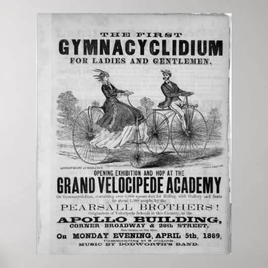 De Grand Velocipede Academy Poster (Voorkant)