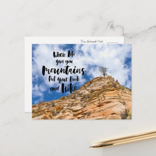 De grandeur van Natuur vastleggen Briefkaart (Voorkant / Achterkant in situ)