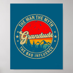 De Grandude Mythe Slechte Invloed Vintage Poster