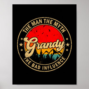 De Grandy Mythe Slechte Invloed Vintage Poster