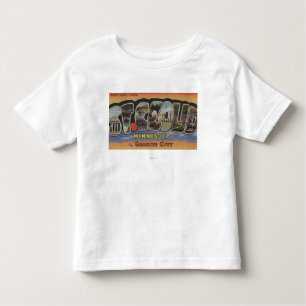 De Granite-stad - Grote letterscènes Kinder Shirts
