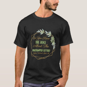 De grap over de unstamped Letter Funny Humor nr. T-shirt