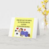 de grap van de brugspeler kaart (Gele Bloem)