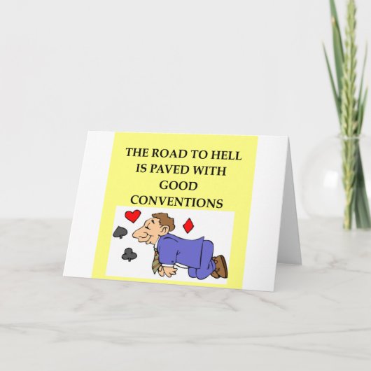 de grap van de brugspeler kaart (Voorkant)