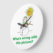 De Grap van de sneeuwman wat met Dit Afbeelding Grote Klok (Hoek)