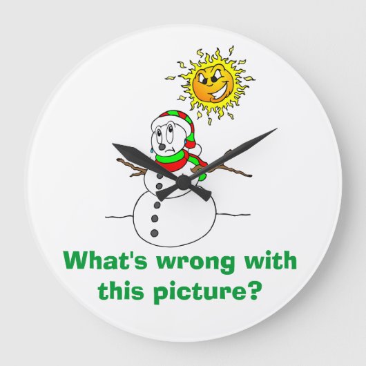 De Grap van de sneeuwman wat met Dit Afbeelding Grote Klok (Voorkant)