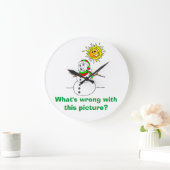 De Grap van de sneeuwman wat met Dit Afbeelding Grote Klok (Huis)