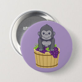 De "GrAPE" Ronde Button 7,6 Cm