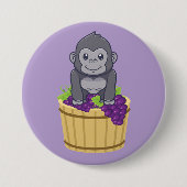 De "GrAPE" Ronde Button 7,6 Cm (Voorkant)