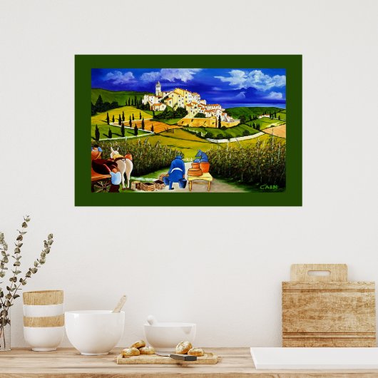 DE GRAPEN HARVESTEN POSTER (Keuken)