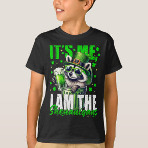 De grapjes, grappige wasbeer St. Patrick's Day T-shirt