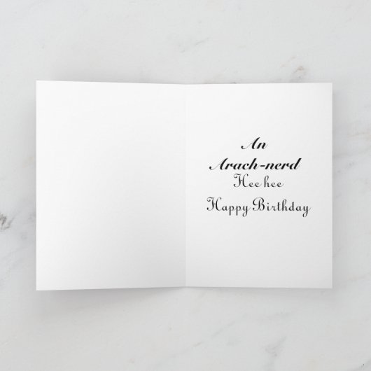 De grappenVerjaardag van de spin Kaart (Binnen)