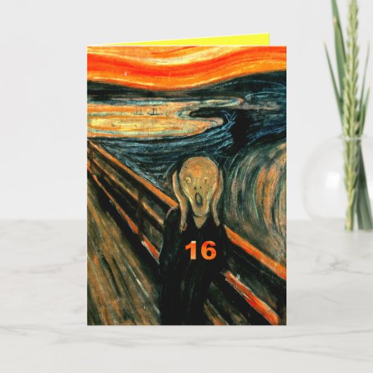 De grappige 16de Giften van de Verjaardag! Kaart (Voorkant)