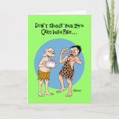 De grappige 24ste Cartoon van de Verjaardag Kaart (Voorkant)