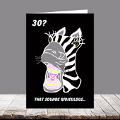 De grappige 30ste Kaart van de Verjaardag -- 30?