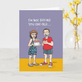 De grappige 48ste Kaart van de Verjaardag (Gele Bloem)