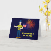 De grappige 4 Kaart van Juli (Gele Bloem)