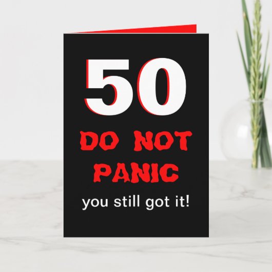 De grappige 50ste Kaart van de Verjaardag (Voorkant)