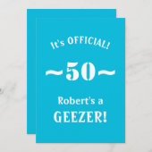 De grappige 50ste Uitnodiging van de Partij van de (Voorkant / Achterkant)