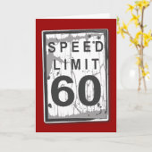 De grappige 60ste Kaart van de Maximum snelheid (Gele Bloem)
