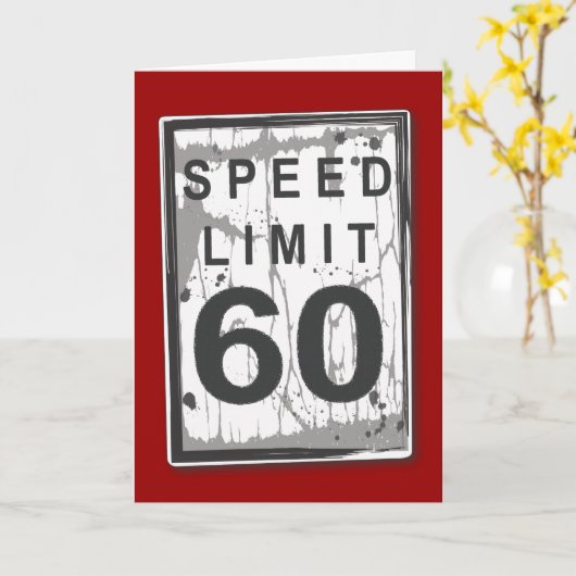 De grappige 60ste Kaart van de Maximum snelheid (Gele Bloem)