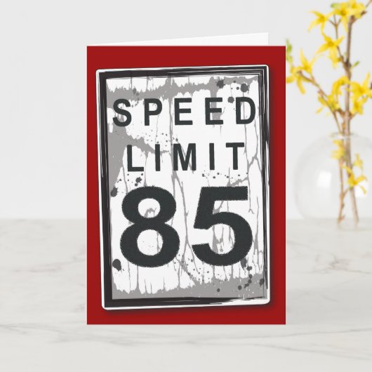 De grappige 85ste Kaart van de Maximum snelheid (Gele Bloem)