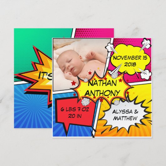 De grappige Aankondiging van de Geboorte van (Voorkant / Achterkant)