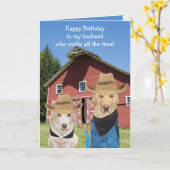 De grappige Amerikaanse Gotische Verjaardag van de Kaart (Gele Bloem)