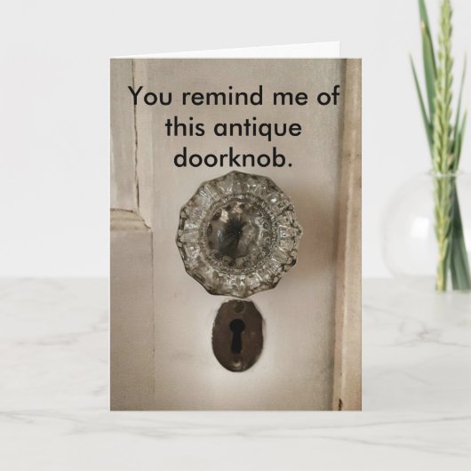 De grappige Antiek Kaart van de Verjaardag van de (Voorkant)