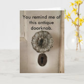 De grappige Antiek Kaart van de Verjaardag van de (Gele Bloem)