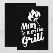 De grappige BBQ-Mannen doen het op de rooster Feestdagenkaart (Voorkant / Achterkant)