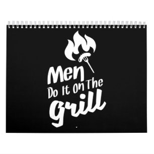 De grappige BBQ-Mannen doen het op de rooster Kalender