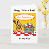 De grappige BBQ van de Cartoon van de Holbewoner Kaart (Gele Bloem)