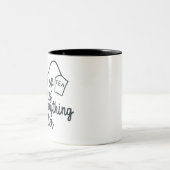 De grappige beker van Tea maakt alles beter Tweekleurige Koffiemok (Center)