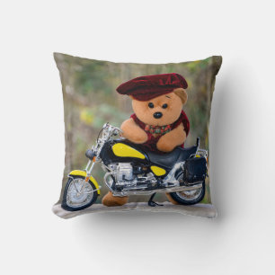 De grappige berenmotorrijder  - kussen