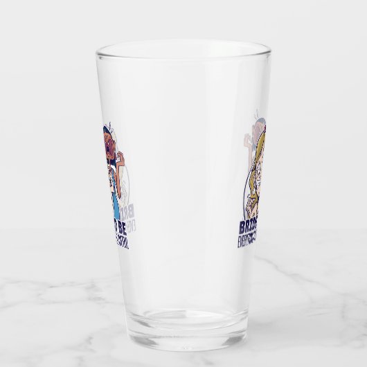 De grappige bride dat alles onder controle is glas (Rechts)