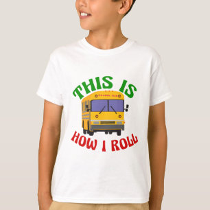 De grappige Buschauffeur van de School Zo rol ik T-shirt