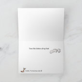 De grappige Cartoon dankt u kaardt Bedankkaart (Binnen)