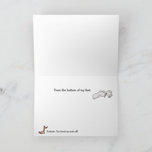 De grappige Cartoon dankt u kaardt Bedankkaart (Binnen)