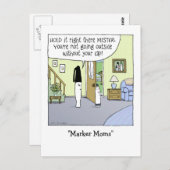 De Grappige Cartoon van de teller "van de Mamma's" Briefkaart (Voorkant / Achterkant)