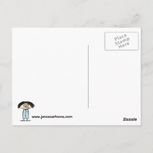 De Grappige Cartoon van de teller "van de Mamma's" Briefkaart (Achterkant)