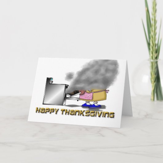De grappige Cartoon van de Thanksgiving Feestdagen Kaart (Voorkant)