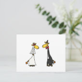 De grappige Cartoon van het Huwelijk van de Bruid Briefkaart (Staand voorkant)