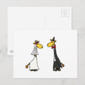 De grappige Cartoon van het Huwelijk van de Bruid Briefkaart (Voorkant / Achterkant)