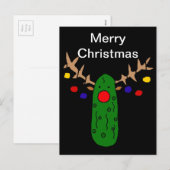 De grappige Cartoon van Kerstmis van de Groenten Feestdagenkaart (Voorkant / Achterkant)